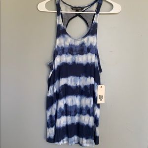 Billabong Blue and White Tank Top